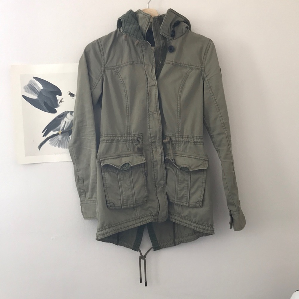 Abercrombie & Fitch olive army jacket size xs